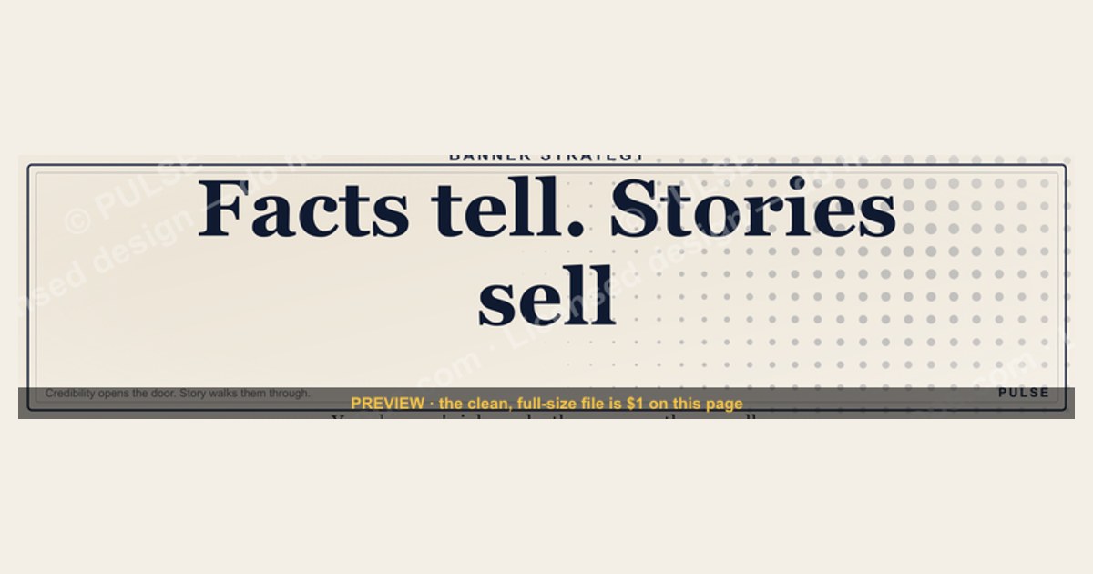 “Facts tell. Stories sell.” — LinkedIn Banner