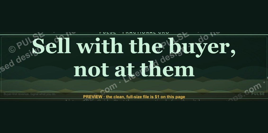 “Sell with the buyer, not at them.” — LinkedIn Banner