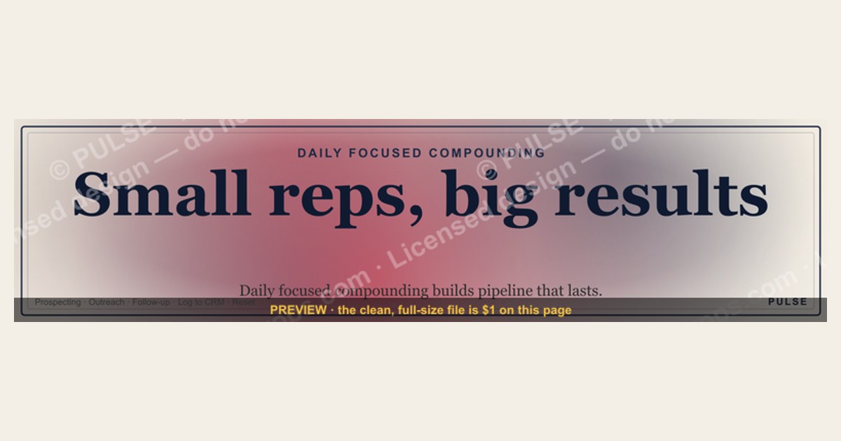 “Small reps, big results.” — LinkedIn Banner