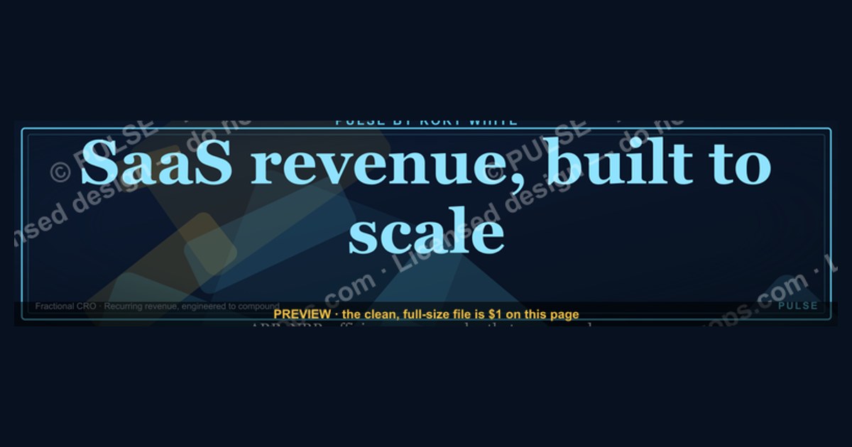“SaaS revenue, built to scale.” — LinkedIn Banner