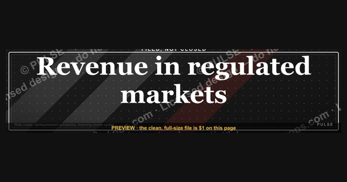 “Revenue in regulated markets.” — LinkedIn Banner