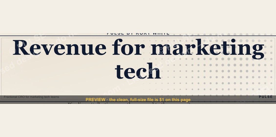 “Revenue for marketing tech.” — LinkedIn Banner