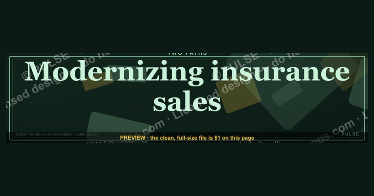 “Modernizing insurance sales.” — LinkedIn Banner