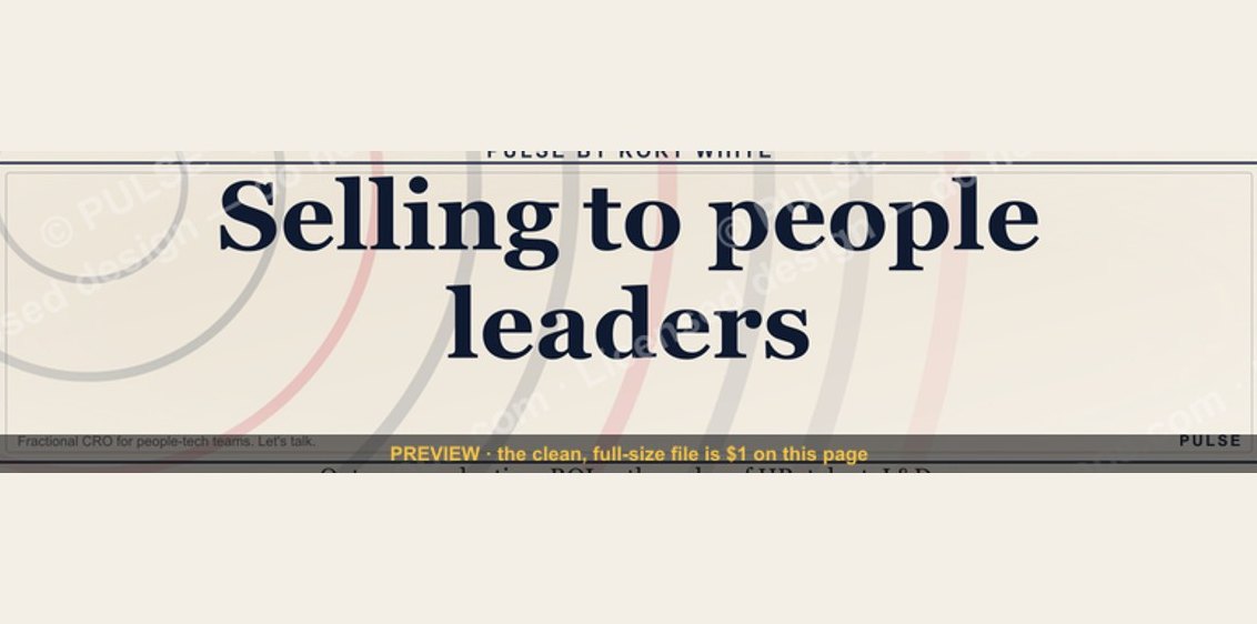 “Selling to people leaders.” — LinkedIn Banner