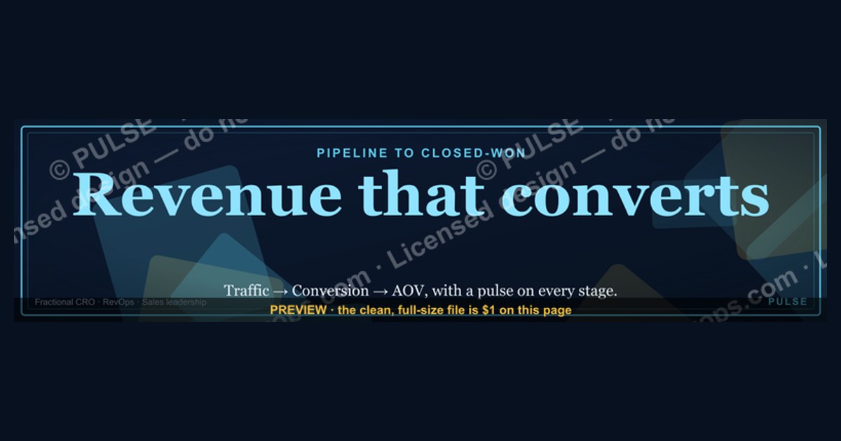 “Revenue that converts.” — LinkedIn Banner