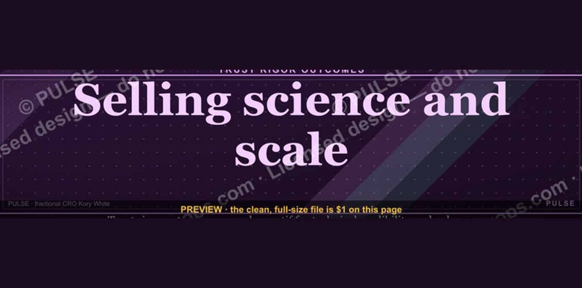 “Selling science and scale.” — LinkedIn Banner