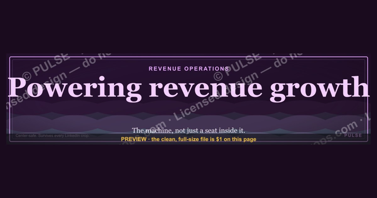 “Powering revenue growth.” — LinkedIn Banner