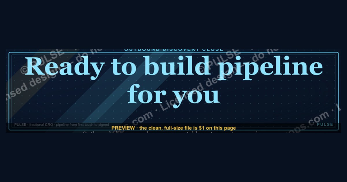 “Ready to build pipeline for you.” — LinkedIn Banner