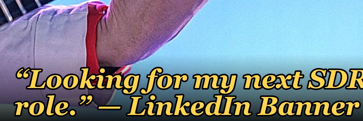 “Looking for my next SDR role.” — LinkedIn Banner
