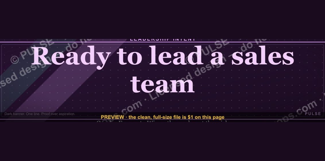 “Ready to lead a sales team.” — LinkedIn Banner
