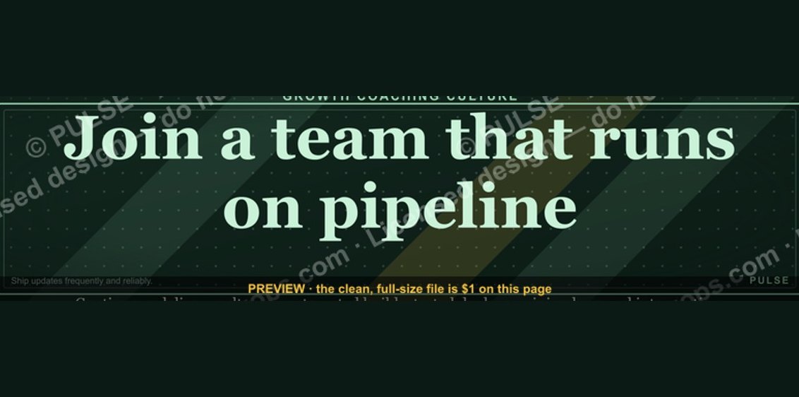 “Join a team that runs on pipeline.” — LinkedIn Banner