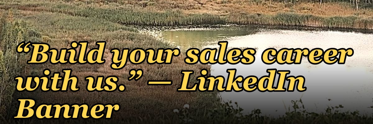 “Build your sales career with us.” — LinkedIn Banner