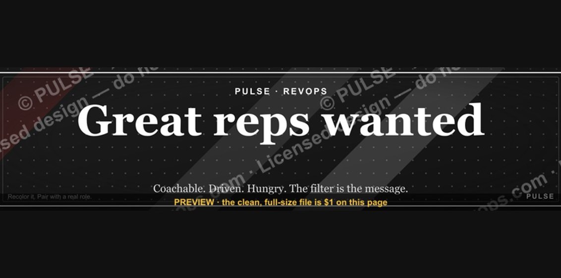 “Great reps wanted.” — LinkedIn Banner