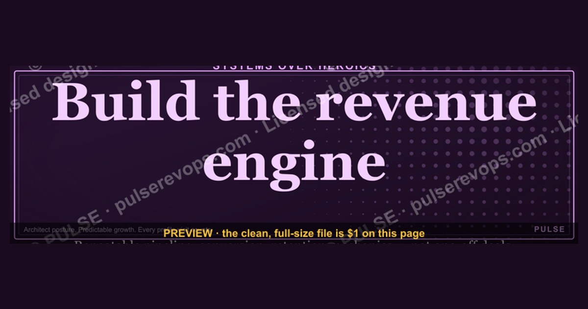 Build the revenue engine. — LinkedIn Wallpaper