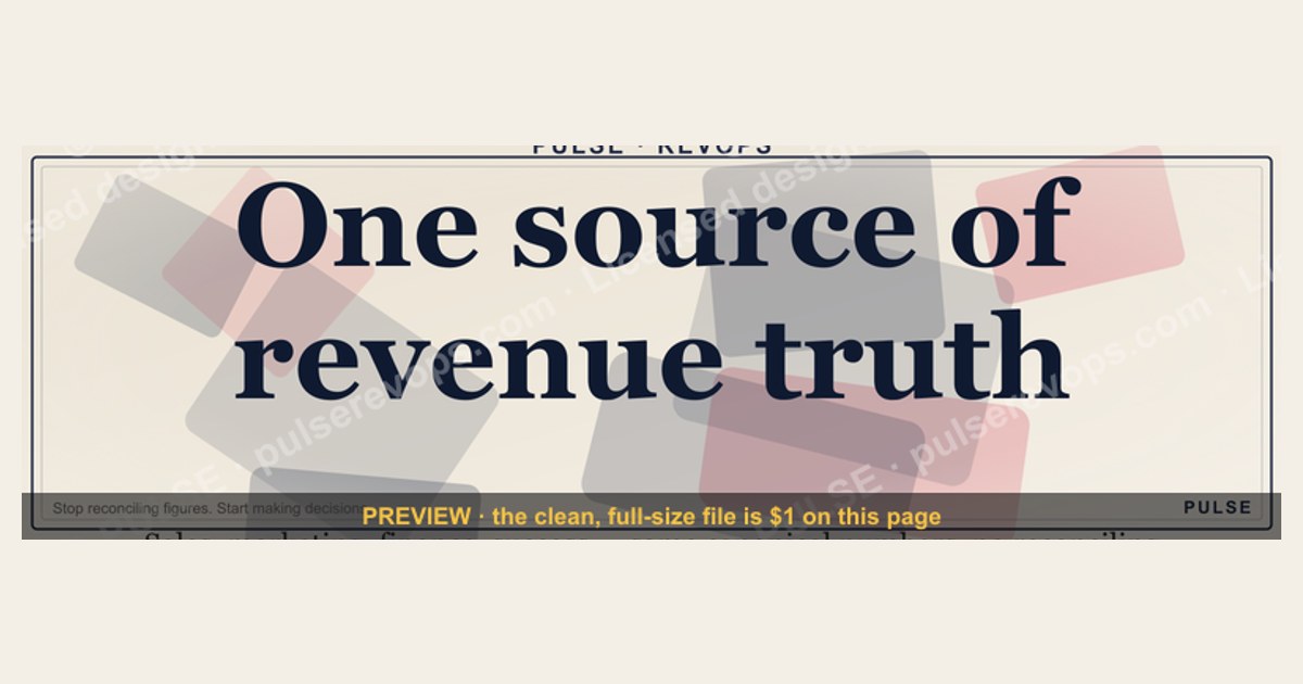 One source of revenue truth. — LinkedIn Wallpaper