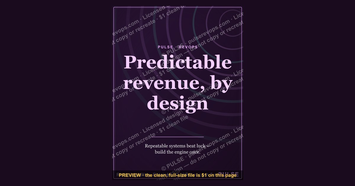 Predictable revenue, by design. — LinkedIn Wallpaper
