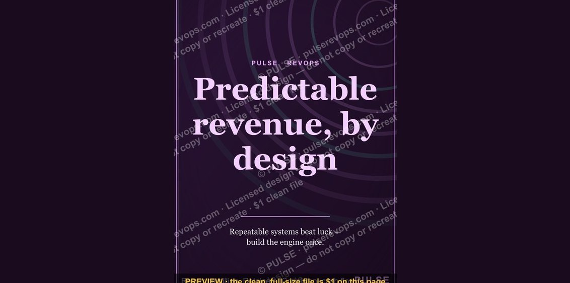 Predictable revenue, by design. — LinkedIn Wallpaper