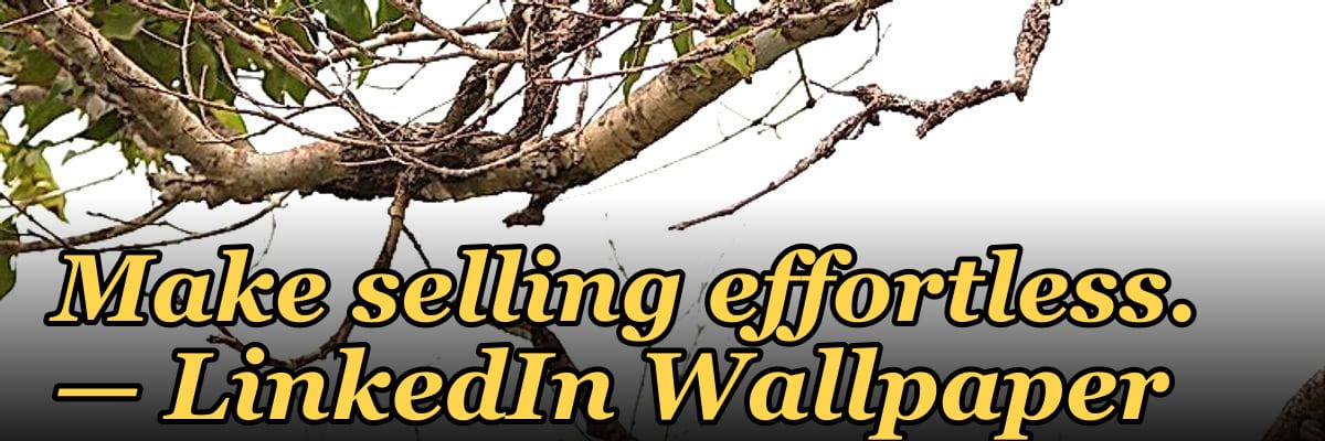 Make selling effortless. — LinkedIn Wallpaper