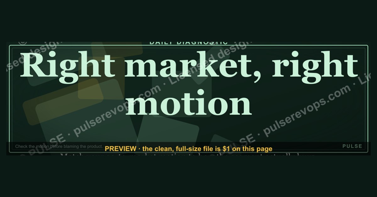 Right market, right motion. — LinkedIn Wallpaper