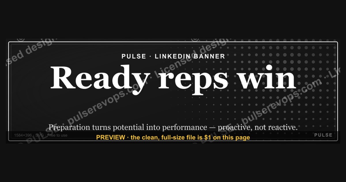 Ready reps win. — LinkedIn Wallpaper