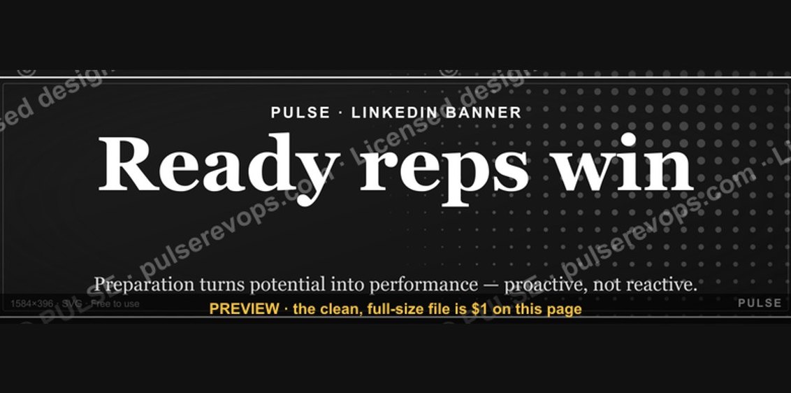 Ready reps win. — LinkedIn Wallpaper