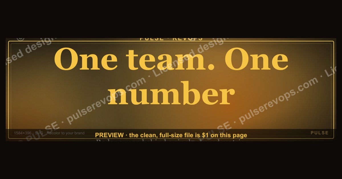 One team. One number. — LinkedIn Wallpaper