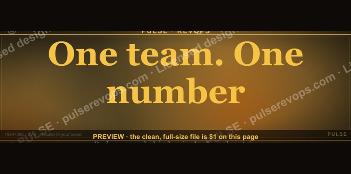 One team. One number. — LinkedIn Wallpaper