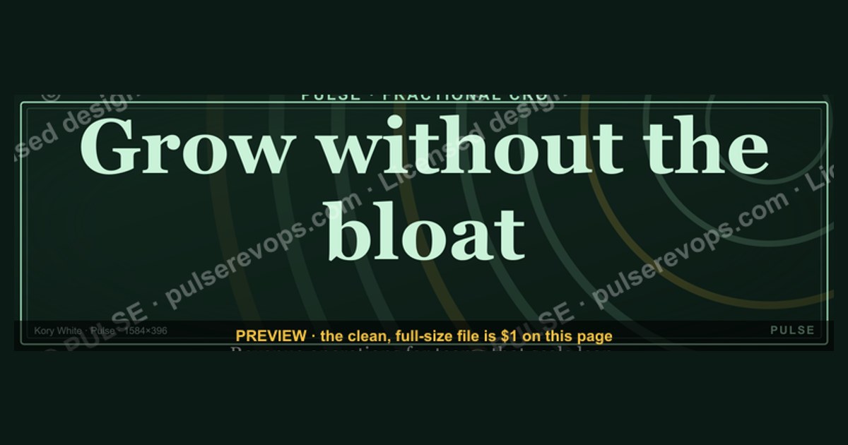 Grow without the bloat. — LinkedIn Wallpaper