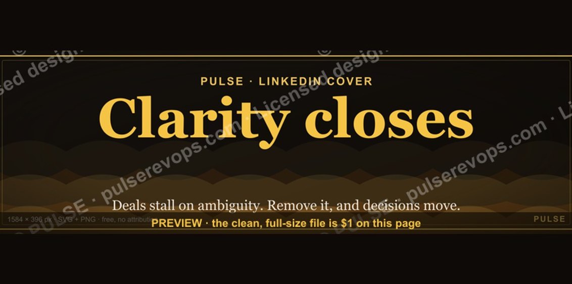 Clarity closes. — LinkedIn Wallpaper