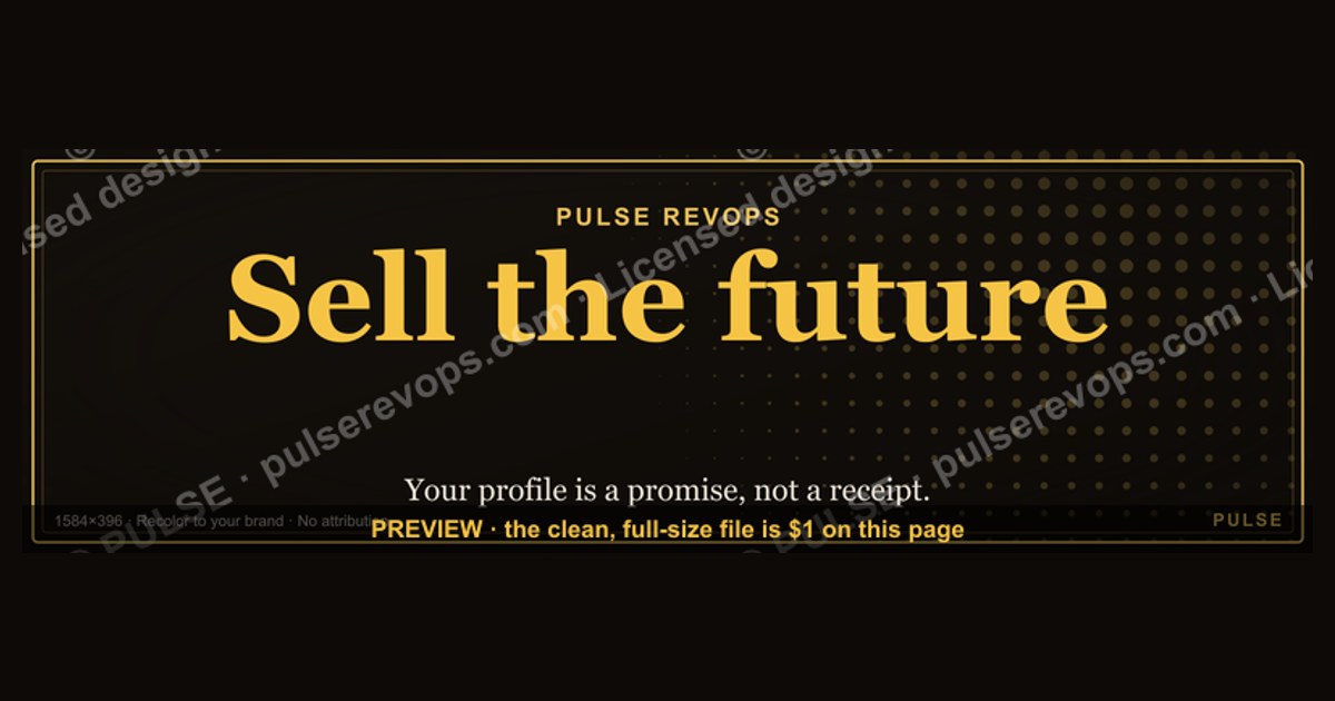 Sell the future. — LinkedIn Wallpaper