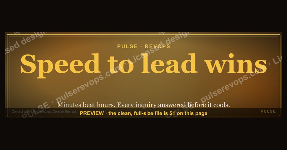 Speed to lead wins. — LinkedIn Wallpaper