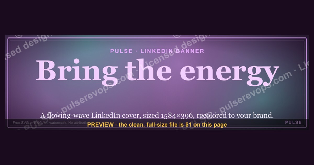 Bring the energy. — LinkedIn Wallpaper