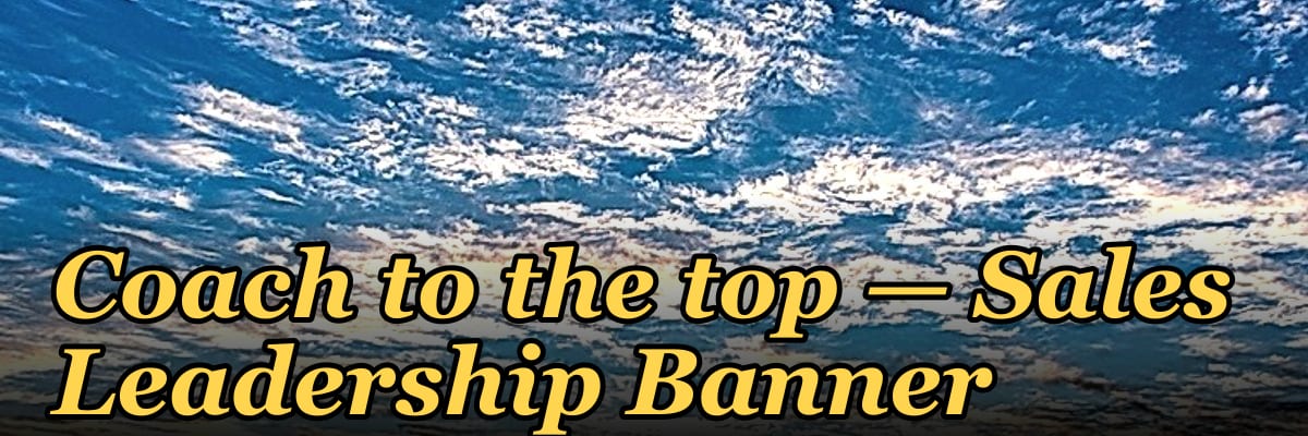 Coach to the top — Sales Leadership Banner