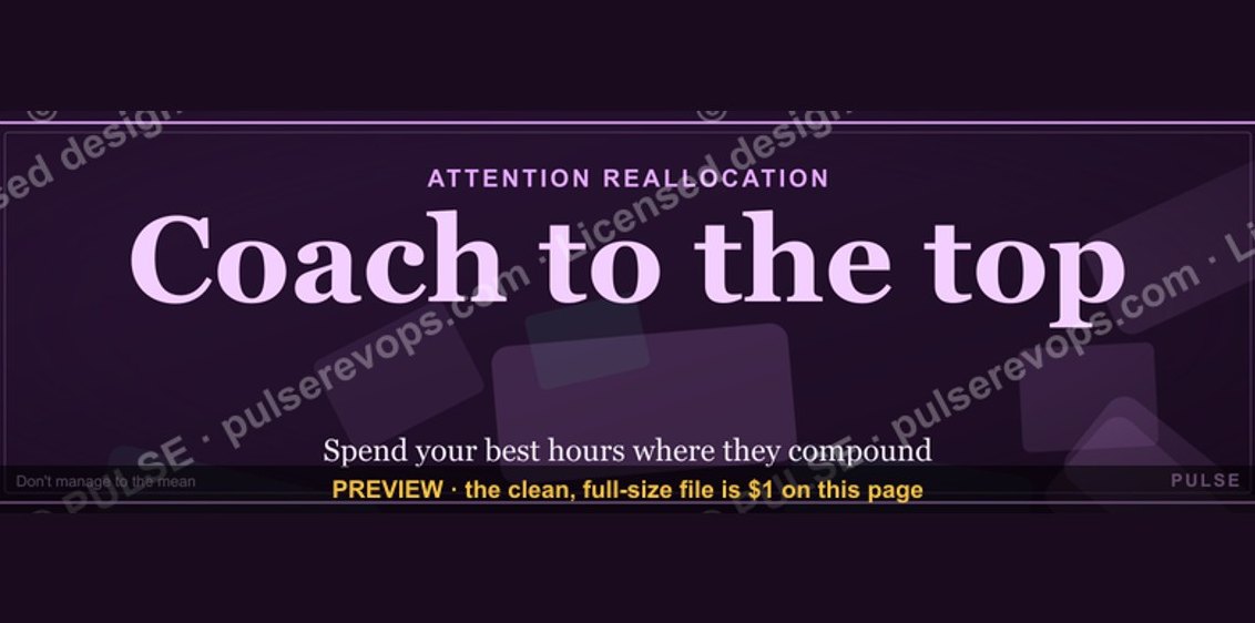 Coach to the top — Sales Leadership Banner