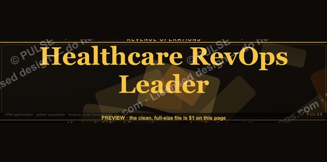 Healthcare RevOps Leader — LinkedIn Banner