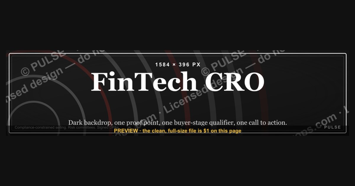 FinTech CRO — LinkedIn Banner