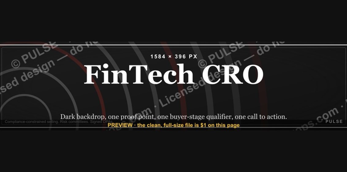 FinTech CRO — LinkedIn Banner