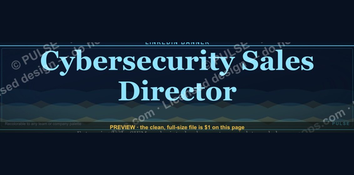 Cybersecurity Sales Director — LinkedIn Banner