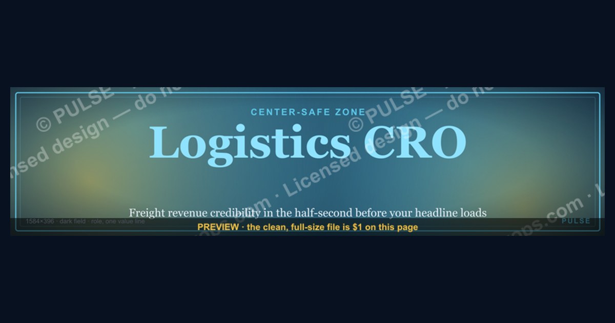 Logistics CRO — LinkedIn Banner