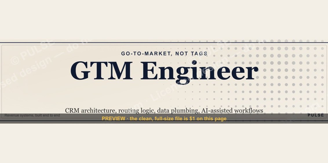 GTM Engineer — LinkedIn Banner