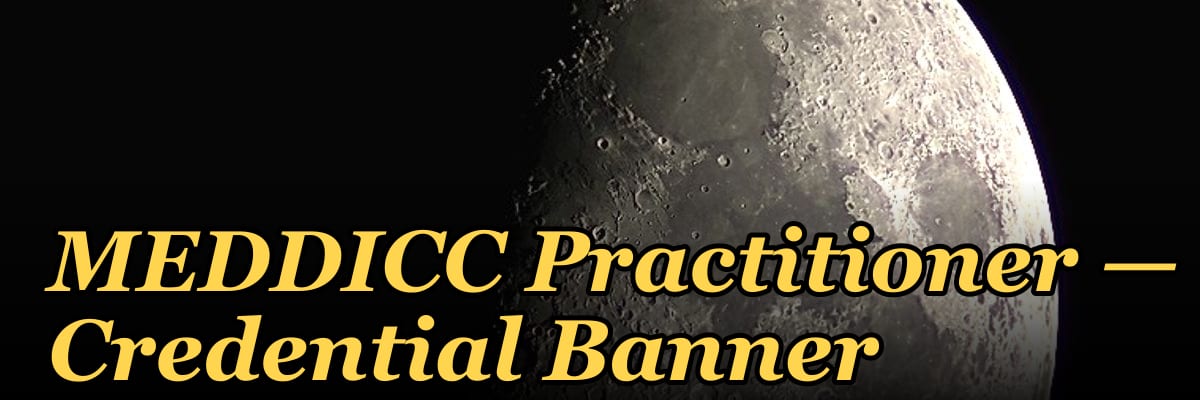 MEDDICC Practitioner — Credential Banner