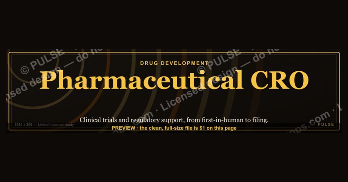 Pharmaceutical CRO — LinkedIn Banner — figure 1