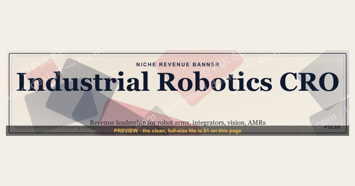 Industrial Robotics CRO — LinkedIn Banner
