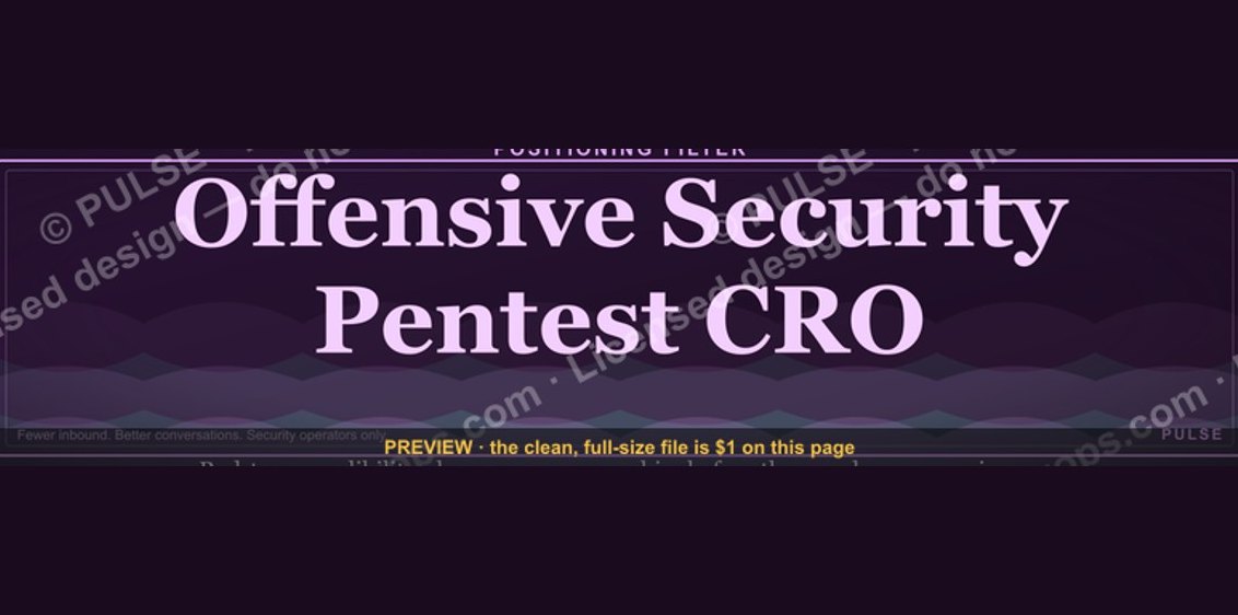 Offensive Security Pentest CRO — LinkedIn Banner