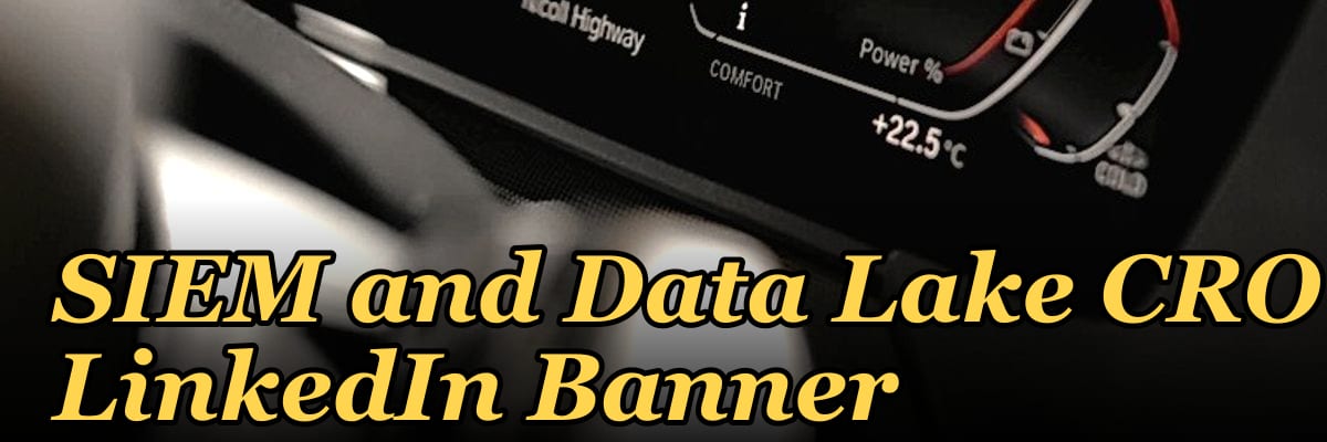 SIEM and Data Lake CRO — LinkedIn Banner