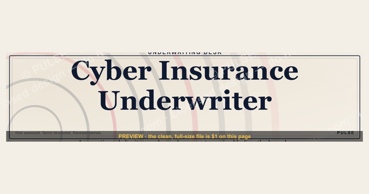 Cyber Insurance Underwriter — LinkedIn Banner — figure 1