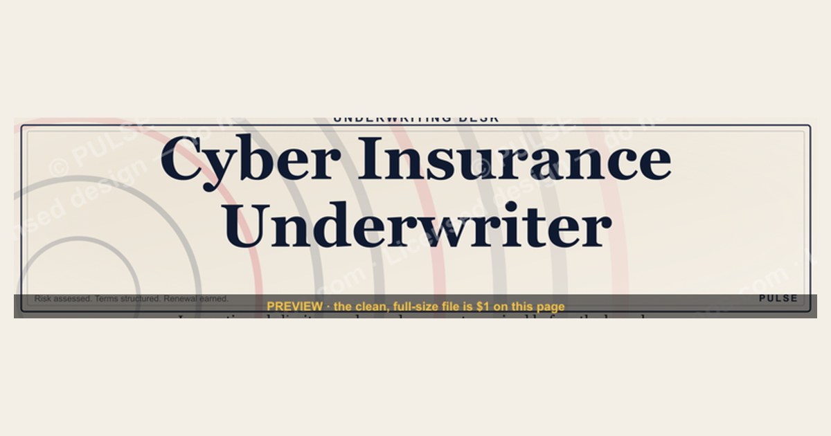 Cyber Insurance Underwriter — LinkedIn Banner
