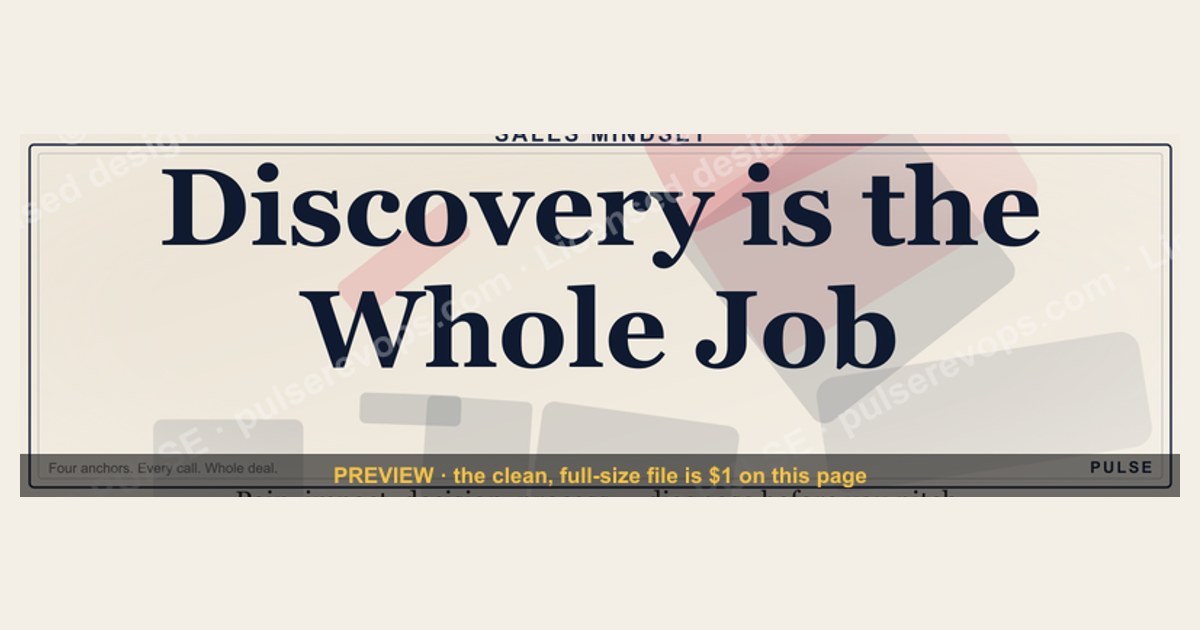 Discovery is the Whole Job — Banner — figure 1
