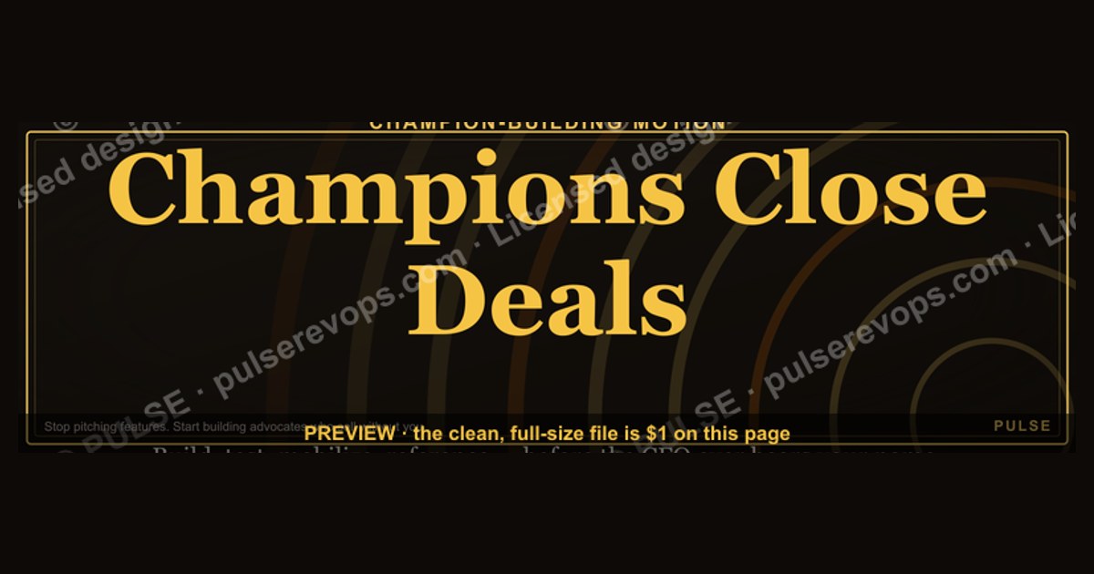 Champions Close Deals — Banner