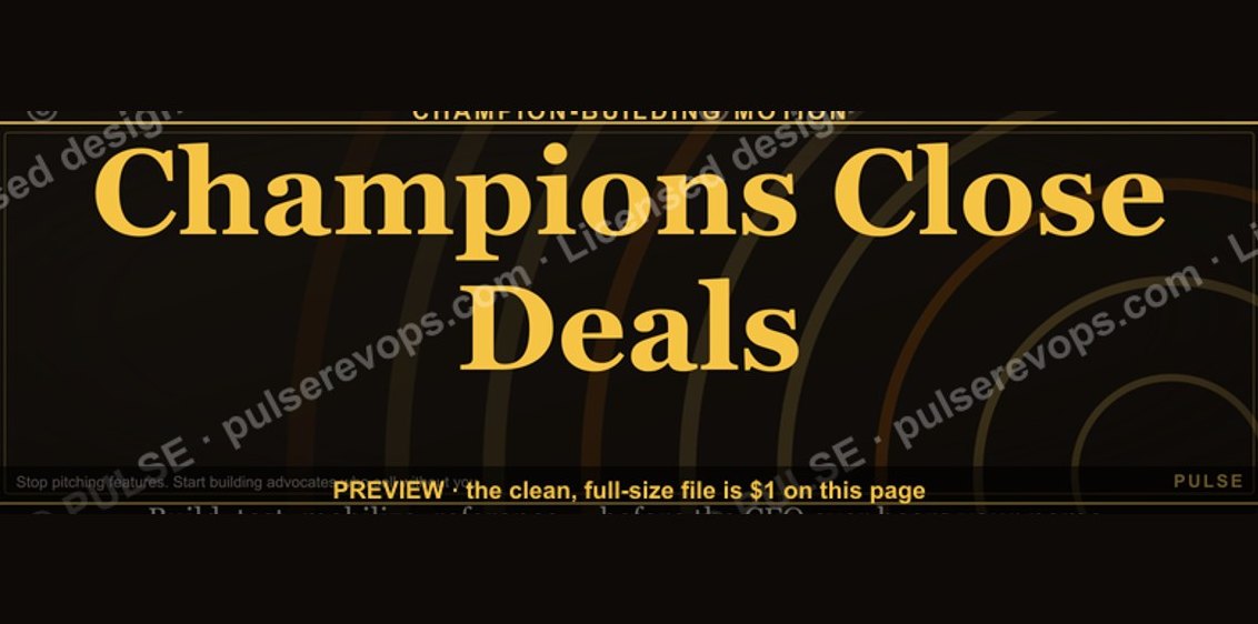 Champions Close Deals — Banner